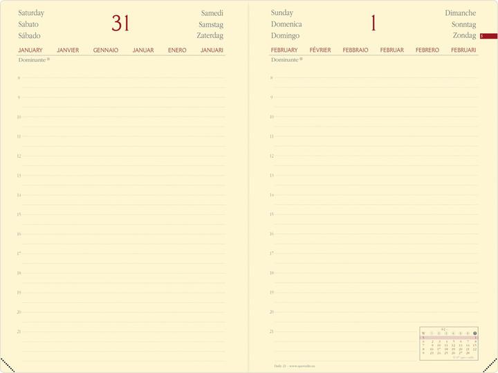 Produktbild Quo Vadis Agenda Daily 21 Prestige Silk (13 x 21 cm, Deutsch)