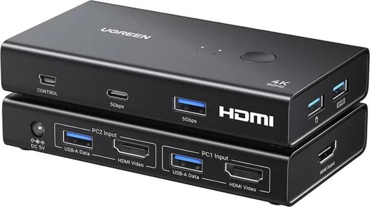 Actual product image Ugreen Switch 2in1 KVM AK502 HDMI 2.0