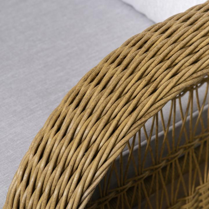 Immagine prodotto Outsunny Sedia a dondolo in rattan con cuscino di seduta