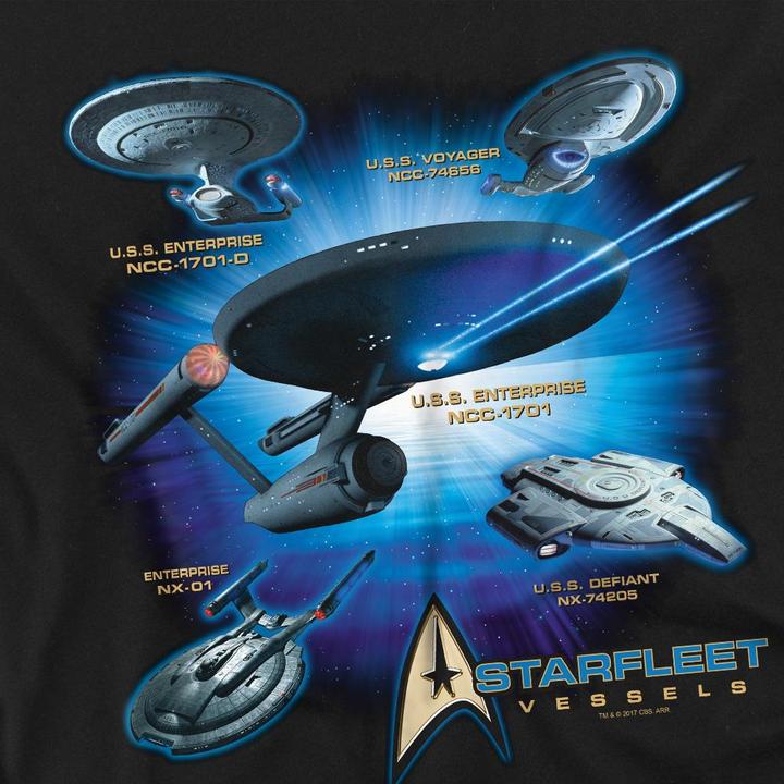 Actual product image Mens Starfleet Vessels T-Shirt (XXL)