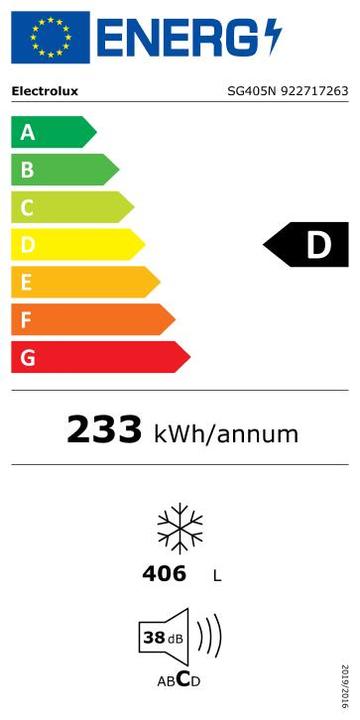 Etichetta energetica Electrolux SG405N (Struttura autonoma, 406 l)