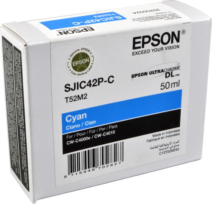 Actual product image Epson SJIC42P-C (CYAN) CARTRIDGE (C)