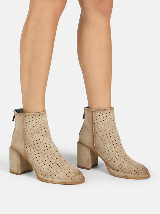 Felmini Simona D761, eine Stiefelette, die Eleganz neu definiert, mit einem perforierten Schaft und einer ei (40)