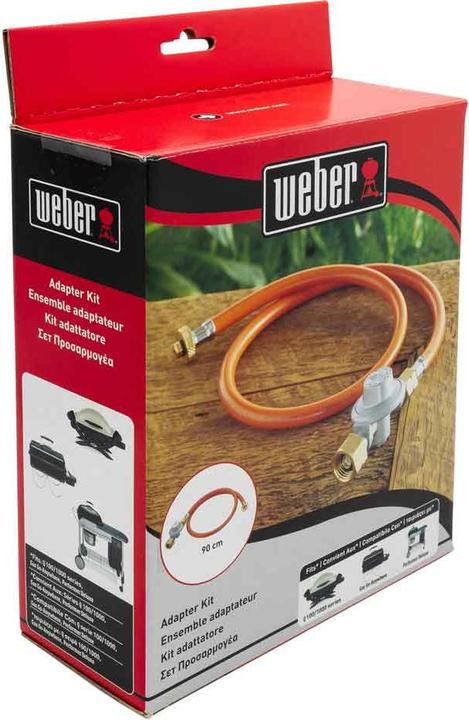 Productafbeelding Weber Adapterkit 3 in 1 Gasleiding en Druk, zwart, 25 x 26 x 8 cm, 8486