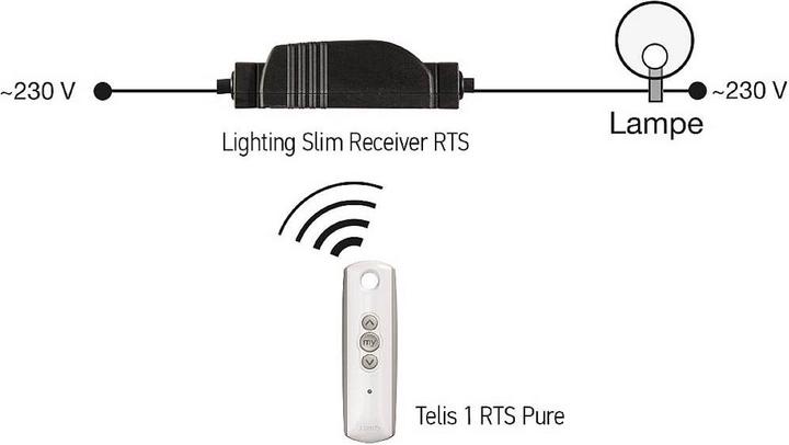 Produktbild somfy Funk Alarmanlagen Erweiterung Lighting Slim Receiver RTS Kabelenden offen