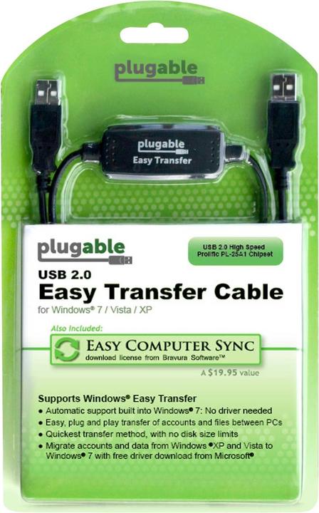 Produktbild Plugable USB 2.0 Transfer Cable (1.80 m, USB 2.0)