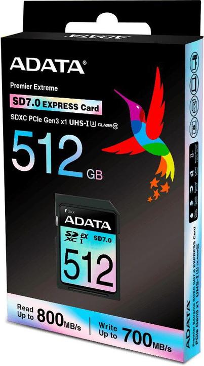 Produktbild Adata SD Card SDXC Premier Extreme (512 GB, SDXC, U3, UHS-I)