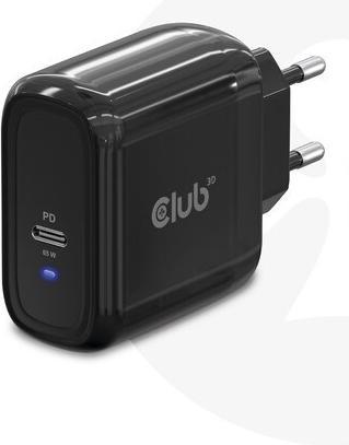 Immagine prodotto Club 3D Caricabatterie da viaggio 65W tecnologia GAN (65 W)