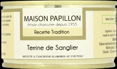 Valori nutrizionali e ingredienti Maison Papillon Terrina di cinghiale (130 g)