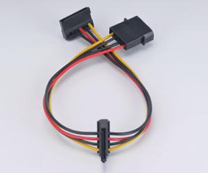Actual product image Akasa Power adapter 4-pin Molex to 2x SATA - 30cm