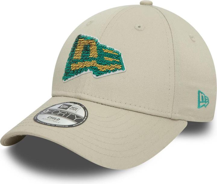 Immagine prodotto New Era Cappellino per bambini 9Forty - Logo del marchio in paillettes Beige (53, 54 C, 52 C)