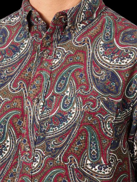 Produktbild GANT Regular Paisley Cord Shirt Long Sleeve Plumped Red (XL)