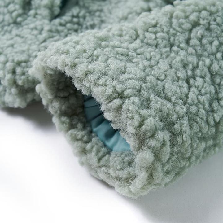 Actual product image VidaXL Children's hooded jacket teddy faux fur mint green (128)