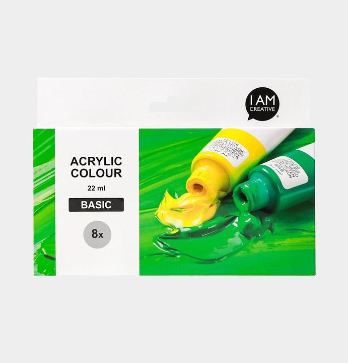 Produktbild I Am Creative Basic Acryl Set, Acrylfarben auf Wasserbasis (Bunt, 22 ml)