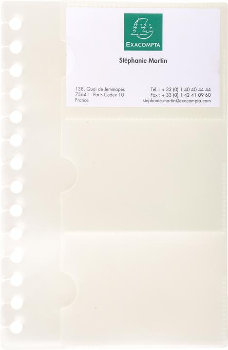 Image du produit Exacompta Recharge de 10 pochettes détachables pour porte cartes de visite Exactive® - 19x12,5cm - Cristal (19 x 12,5 cm)