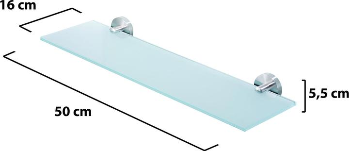 Produktbild Amare Badezimmerablage Luxus Regal Glasablage (50 x 14 cm)