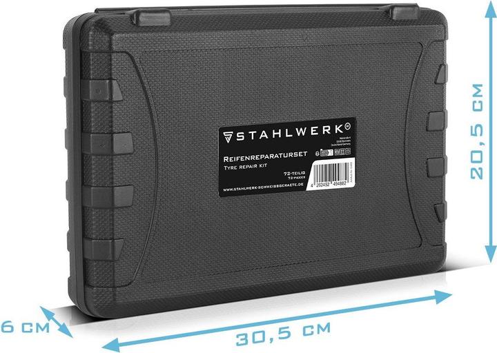 Actual product image Stahlwerk Tyre repair kit 72-piece, tyre repair kit car, patch kit car
