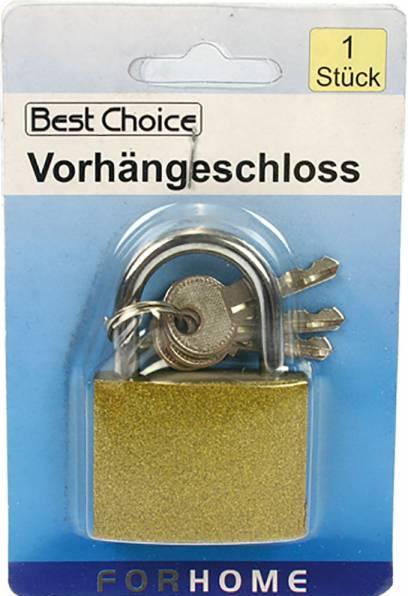 Magni Hangslot 5cm van messing + 3 sleutels