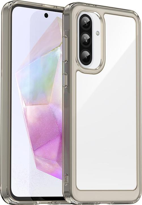 Actual product image Hurtel Outer Space Case for Samsung Galaxy A26 Cover with flexible frame - Semi-transparent, black (Samsung Galaxy A26)