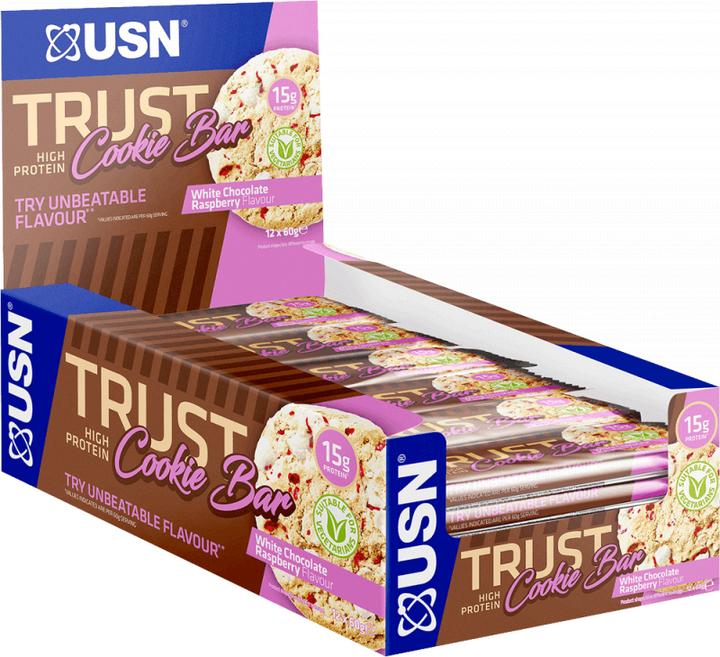Image du produit USN Barres de biscuits Trust (White Chocolate Raspberry, 720 g)