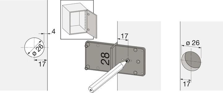 Immagine prodotto Hettich Ankrn-Schablone (Lamiera forata, 1 pz.)