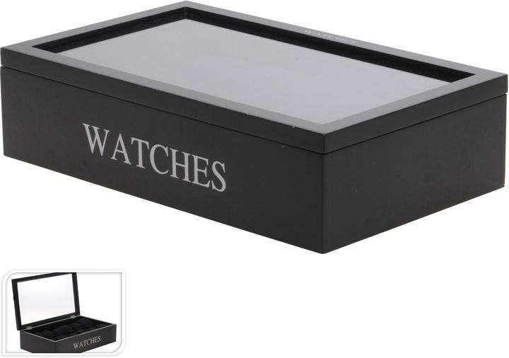 Produktbild Mojawo Uhrenvitrine Uhrenkiste Uhrenbox für 12 Uhren inkl. Uhrenkissen