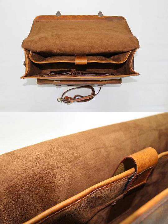 Produktbild Only-Bags.Store Echtes Leder Aktentasche, Laptop Tasche, Büro Umhängetasche, Messenger Bag, Weihnachtsgeschenk
