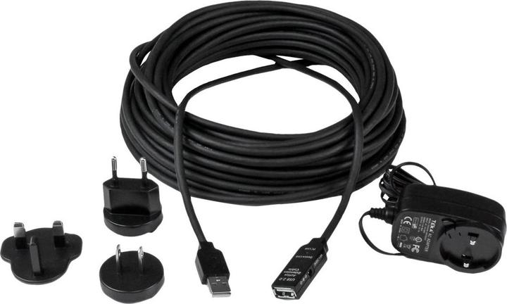 Image du produit StarTech Câble répéteur USB 2.0 de 15 m - Câble d'extension USB actif avec amplificateur de signal - 1 x (15 m, USB 2.0)