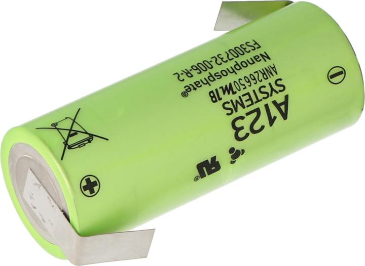 Image du produit A123 Systems Akku ANR26650M1B, mit Lötfahnen Z-Form (1 pcs, 2500 mAh)