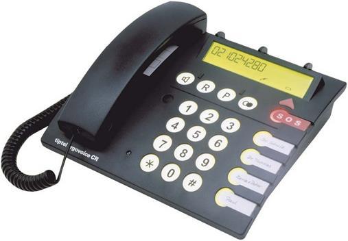 Produktbild Tiptel ergovoice CR, Grosstasten Telefon mit Notrufsender