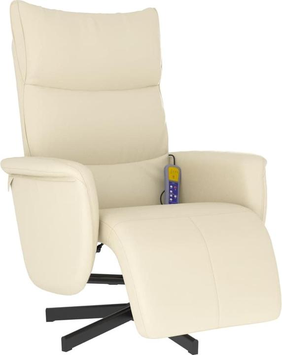 Image du produit VidaXL Fauteuil de massage avec repose-pieds Crème Similicuir,Couleur