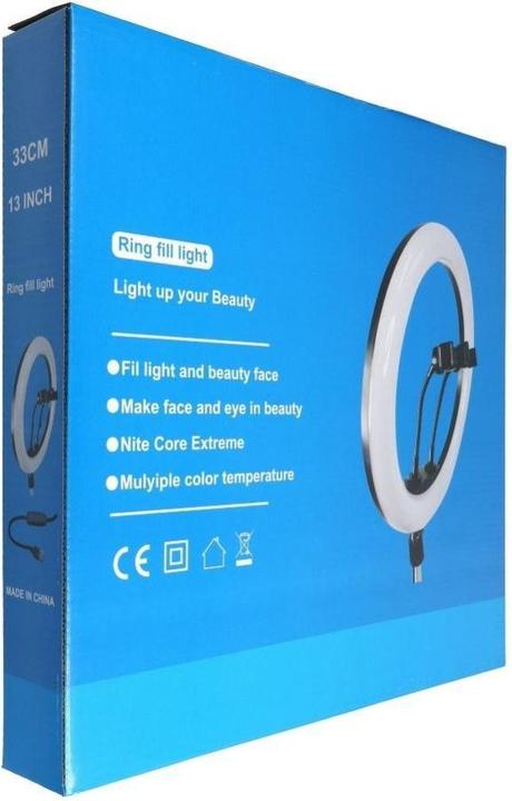 Image du produit Techonic Lampe selfie LED 13 pouces avec support extensible 185cm