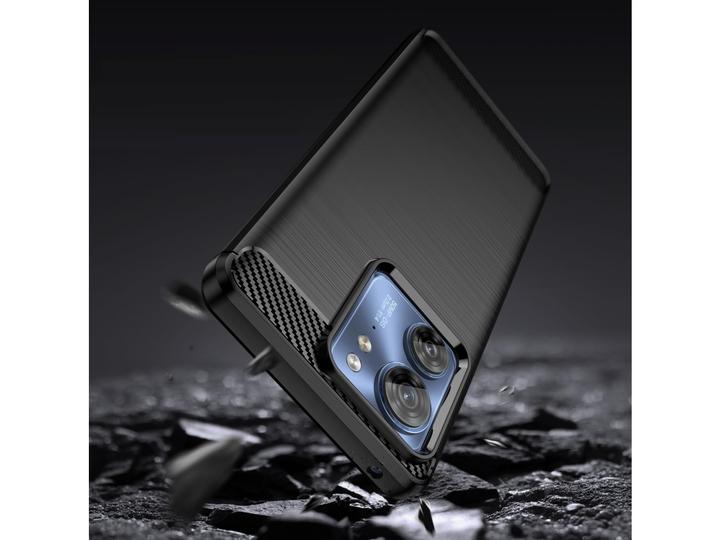 Actual product image Screenguard Motorola Edge 40 Cover Carbon Brushed Soft TPU (Motorola Edge 40)