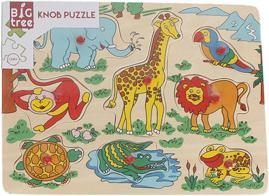 Produktbild Knopfpuzzle Tiere Holz 3 Sortiert (3 Teile)