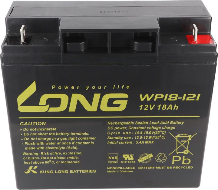 Actual product image Kung Long Akku WP18-12I / M5 Flachpol (12 V, 18 Ah)
