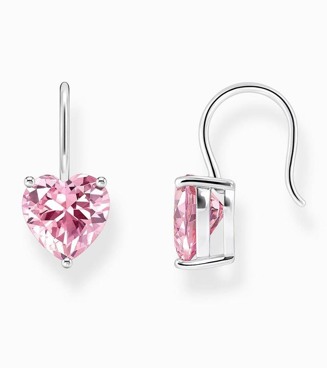 Produktbild Thomas Sabo Ohrhänger mit pinkfarbenem Zirkonia-Herz Silber (925er Silber)