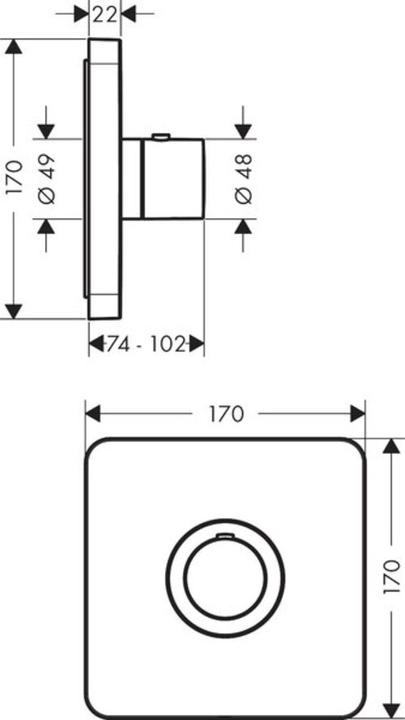 Immagine prodotto Axor Termostato SHOWERSELECT SOFT Highflow, cromato a scomparsa