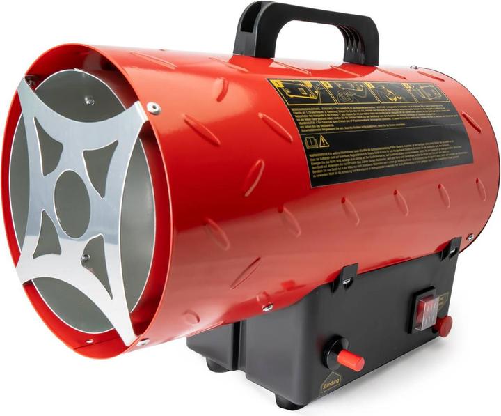 Produktbild Grafner 10kW Gasheizgebläse Gasheizer für Gasflasche Gasdruckregler Bauheizer 700mbar Gasheizgerät (15000 W)