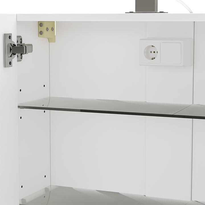 Image du produit Vichy Badspiegelschrank Lavio, Weiss, 60 x 60 cm mit LED-Beleuchtung (60 x 60 x 20 cm)