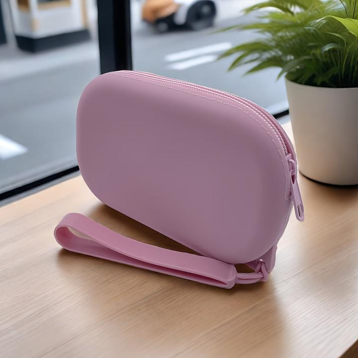 Only-Bags.Store Ovale Silikontasche zur Aufbewahrung von kleinen Gegenständen wie Münzen, Bankkarten, Kopfhörern