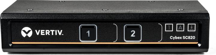 Actual product image Vertiv 2-port secure desktop KVM DVI-I dual-link USB 2.0 peripheral ports audio