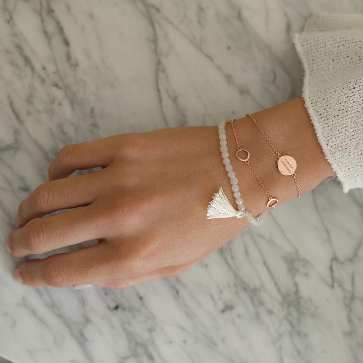 Produktbild Glanzstücke München Damen Choose happiness Sterling Silber roségold 17,0 cm Basislänge + 3,0 cm Verlängerung - 11622 (17 cm, Sterling Silber)