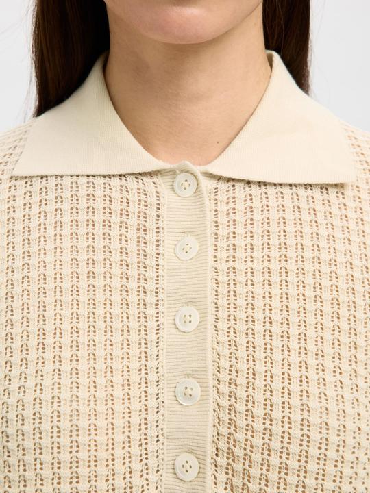 Produktbild Selected Femme Baumwoll Polohemd aus Strick (M)