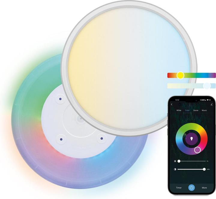 Immagine prodotto KSIX Plafon LED Duo Inteligent Cct-Rgb 24w 42cm (2450 lm)