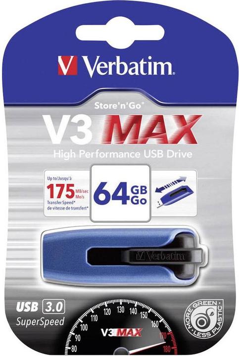 Actual product image Verbatim V3 MAX - USB 3.0 stick (64 GB, USB-A)