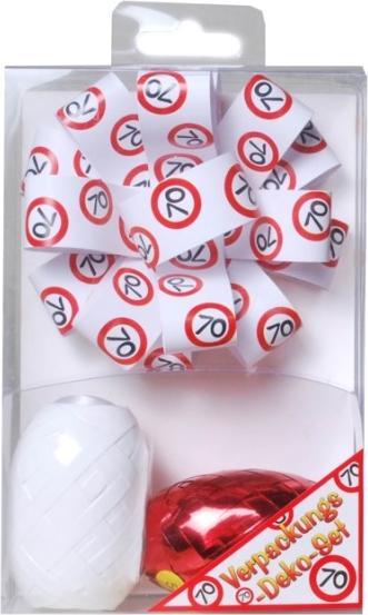 Produktbild UdoS Verpackungs-Deko Set zum 70. Geburtstag (Geschenkband)