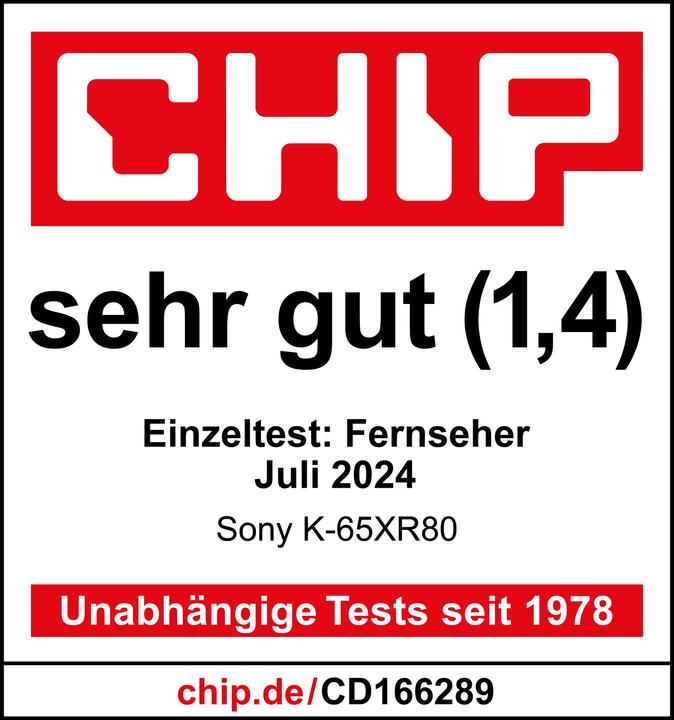 Nährwerte und Zutaten Sony K-65XR80PAEP (65", Bravia 8, OLED, 4K, 2024)