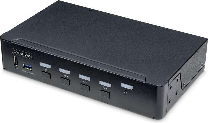 StarTech com 4-Port DisplayPort KVM Switch, Single 4K 60Hz Monitor, 6x USB Ports, Push-Button & Hotk