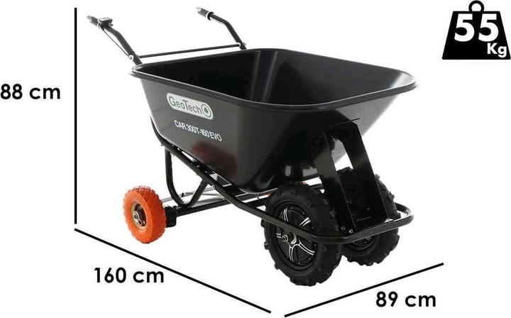 Produktbild GeoTech Elektrische Schubkarre40V, 6Ah