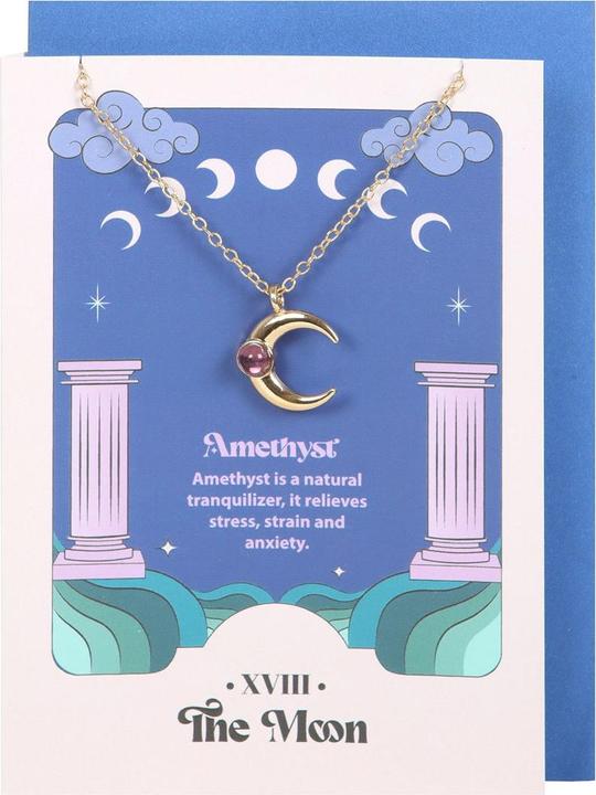 Produktbild Something Different Der Mond Halskette und Karte Amethyst (100% synthetisches Material)